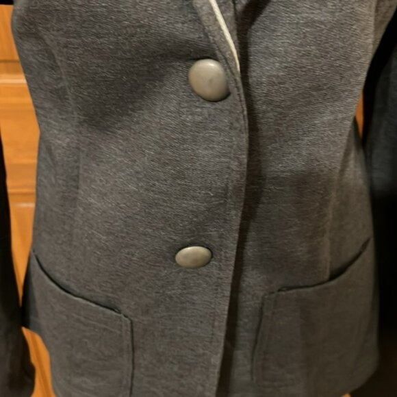 NWOT Green Bay Packets Fleece Blazer Size L Gray White Piping Packer Logo - Picture 4 of 6